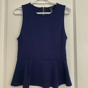 F21 Peplum tank top with zipper